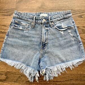 Good American Distressed Denim/Jean Shorts Size 4 ~ 27